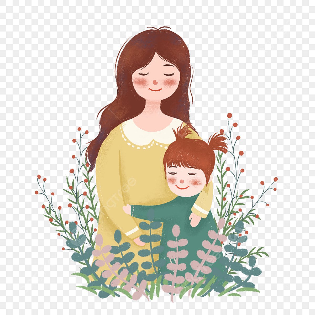 Мать и ребенок иллюстрации