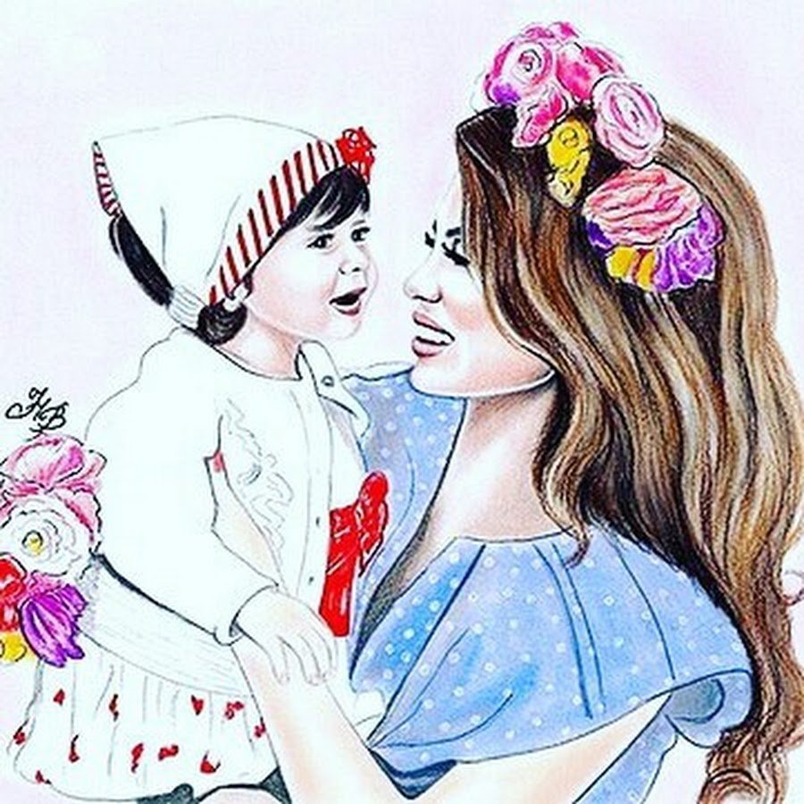 Красивый рисунок для мамы
