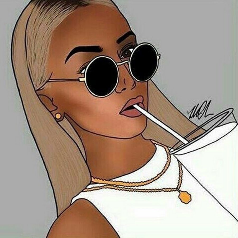 Нарисованные девушки в стиле SWAG