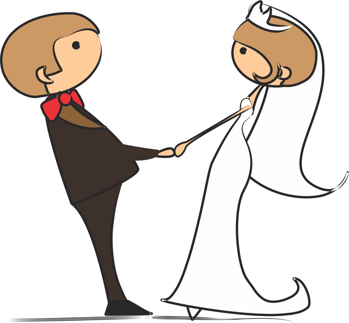 Мультяшные молодожены