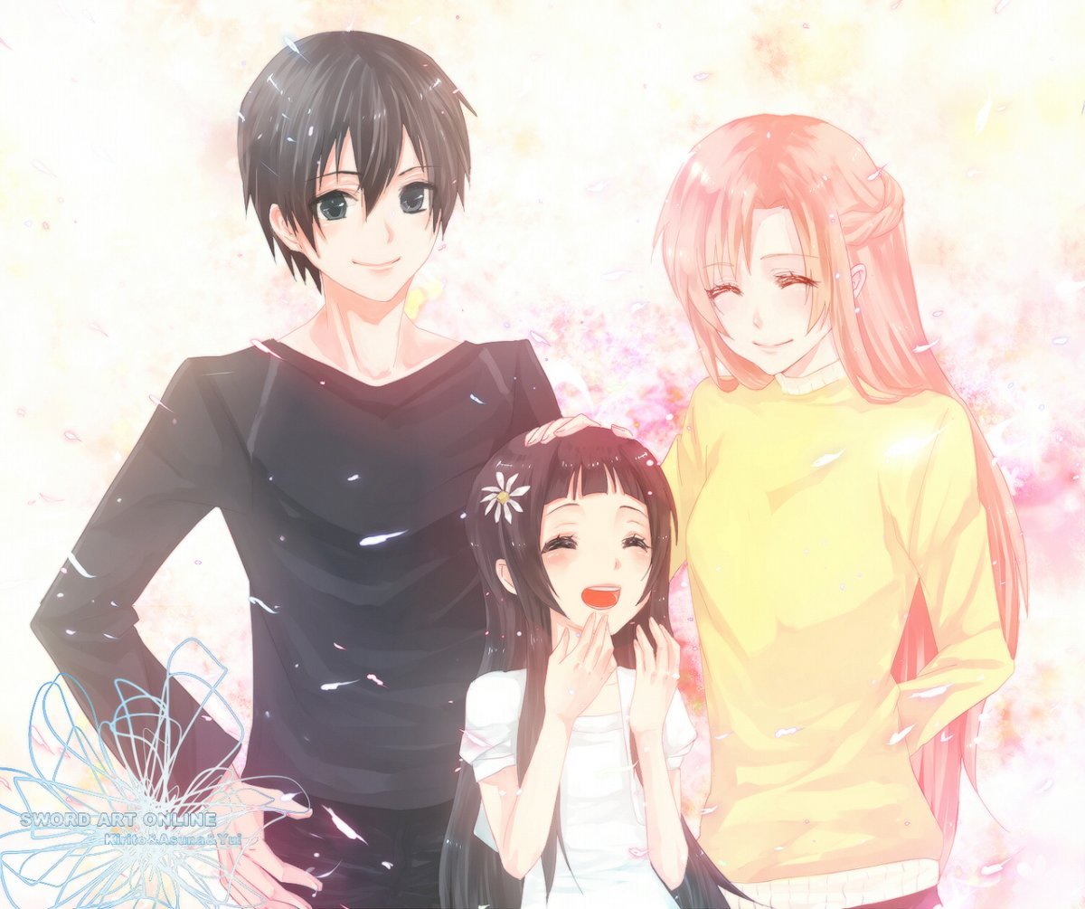 Аниме мать отец и ребенок