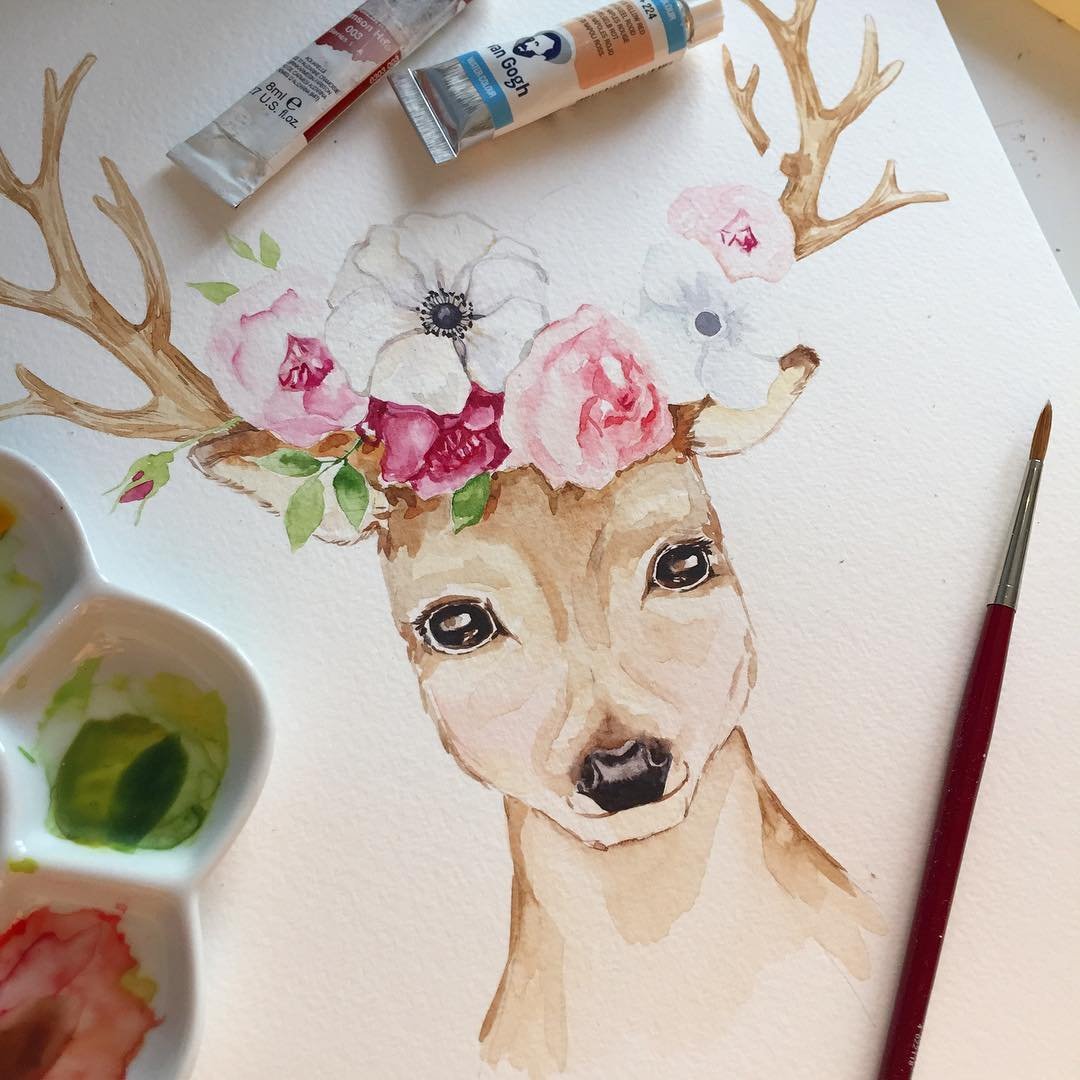 Срисовки акварелью