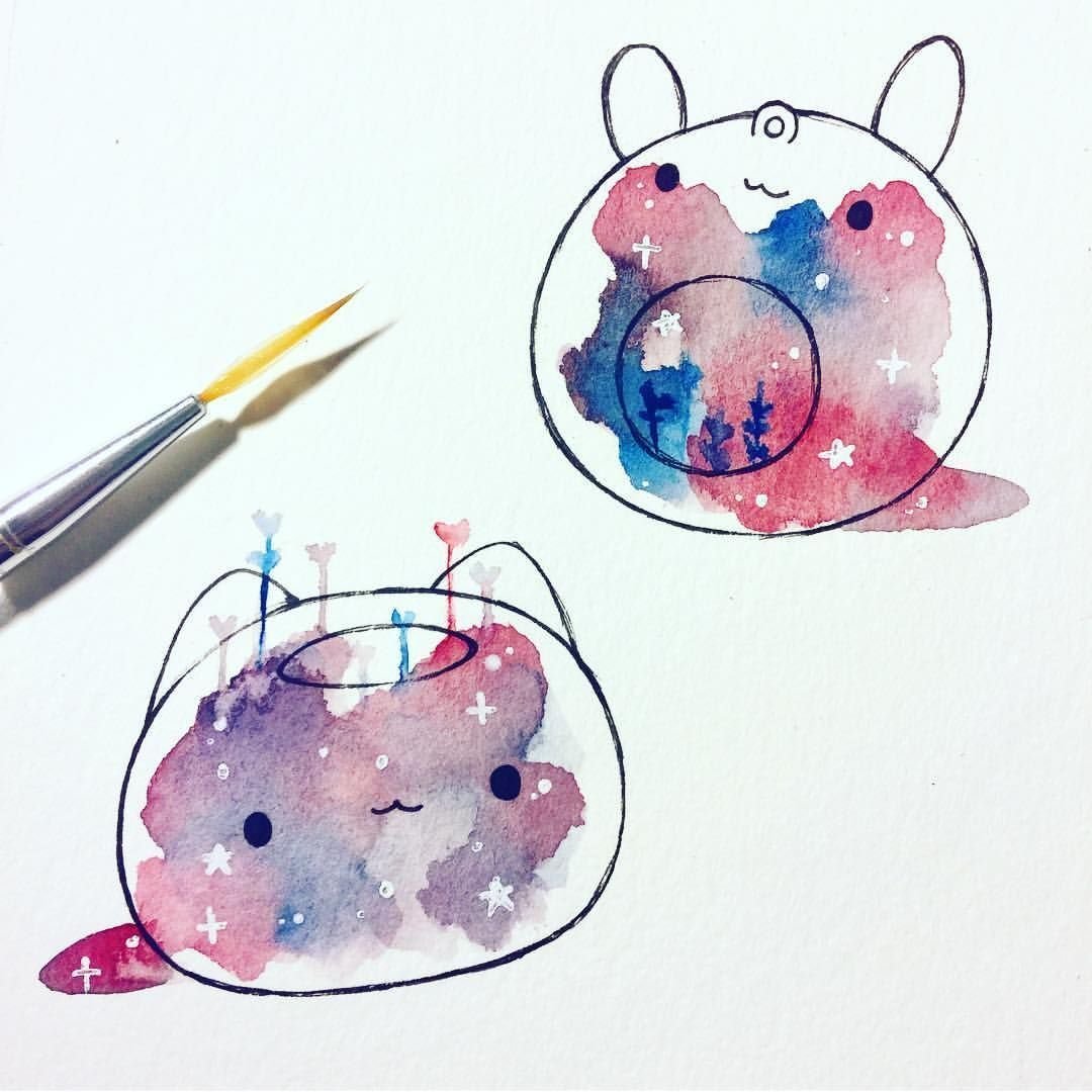 Лицо акварелью