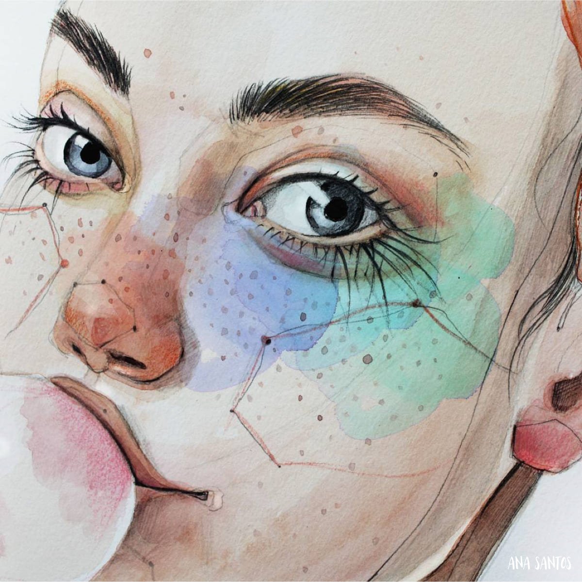 Милые Акварельные птички