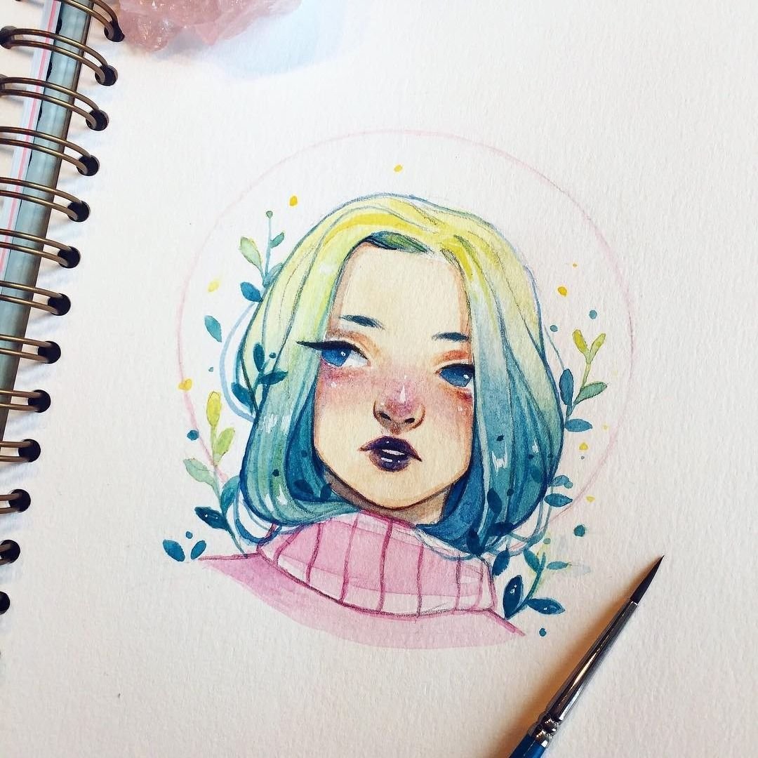 Открытки акварелью