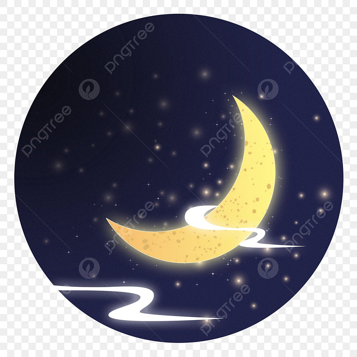 Луна и звезды мультяшные