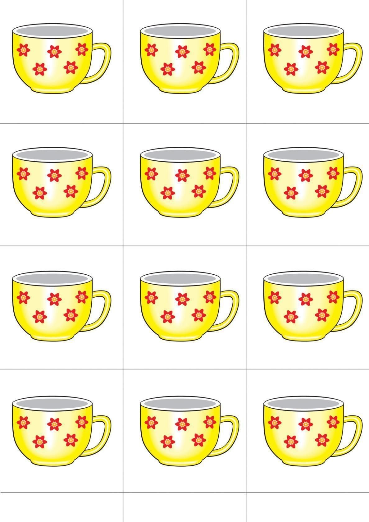 Чашки задания для детей