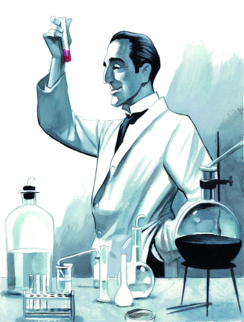Шерлок Холмс Химик в лаборатории