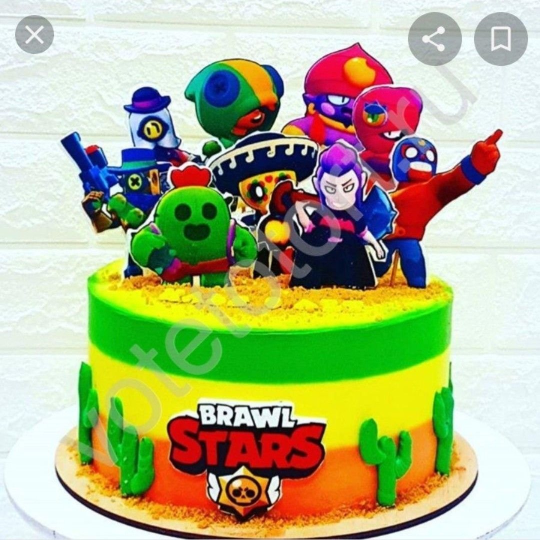 Торт с героями Brawl Stars