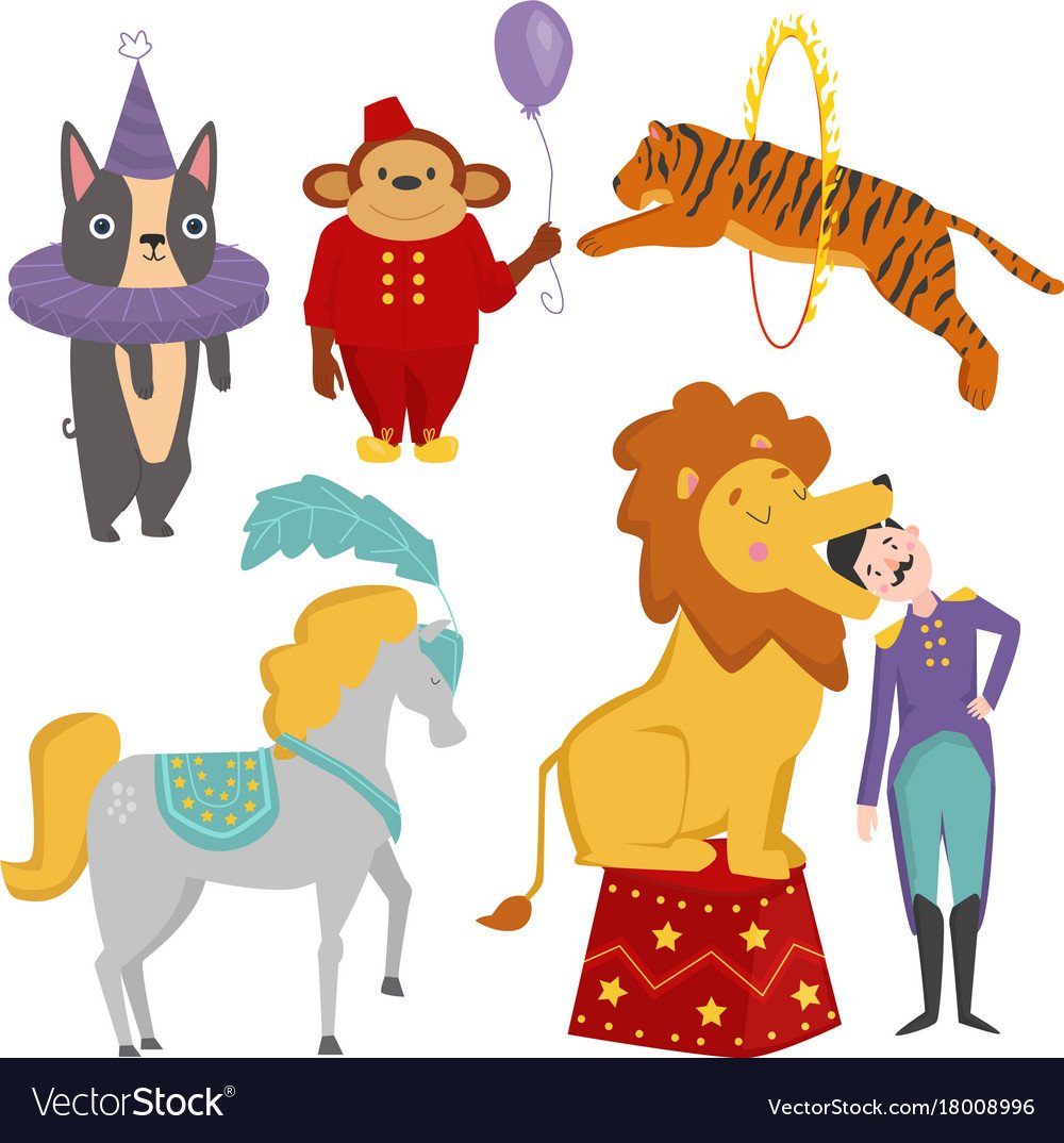 Цирковые животные без фона