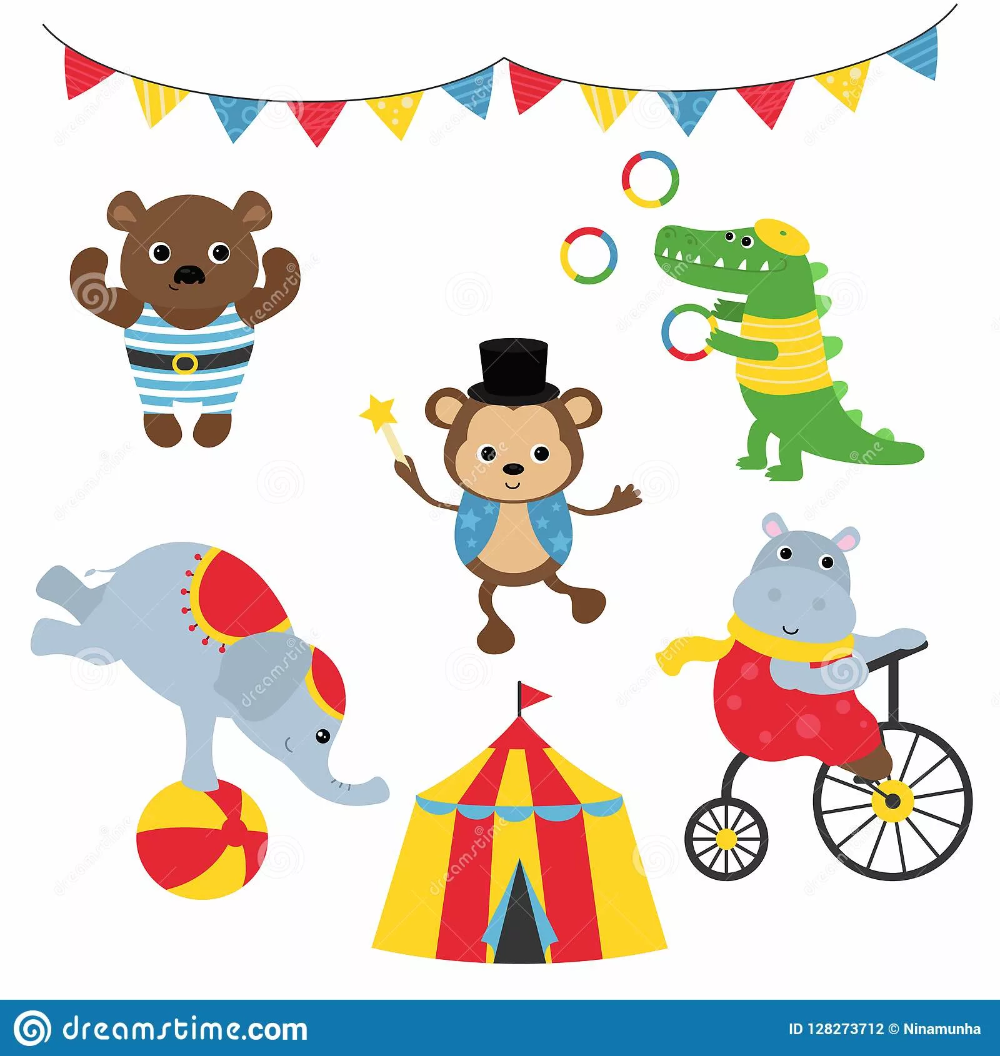 Цирковые животные рисунки