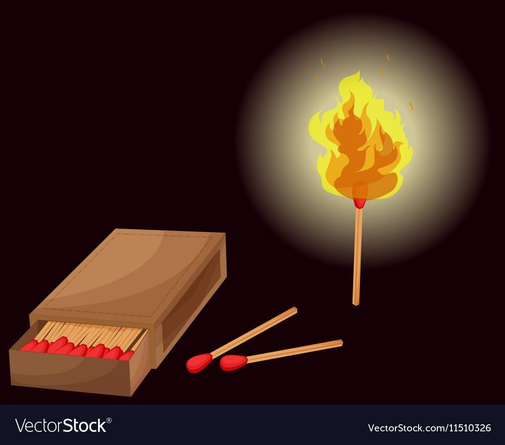 Рисунки на спичках