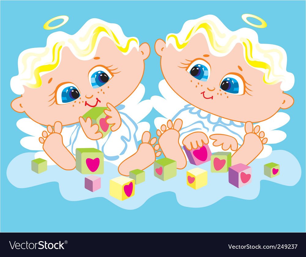 Открытки с крестинами двойняшек