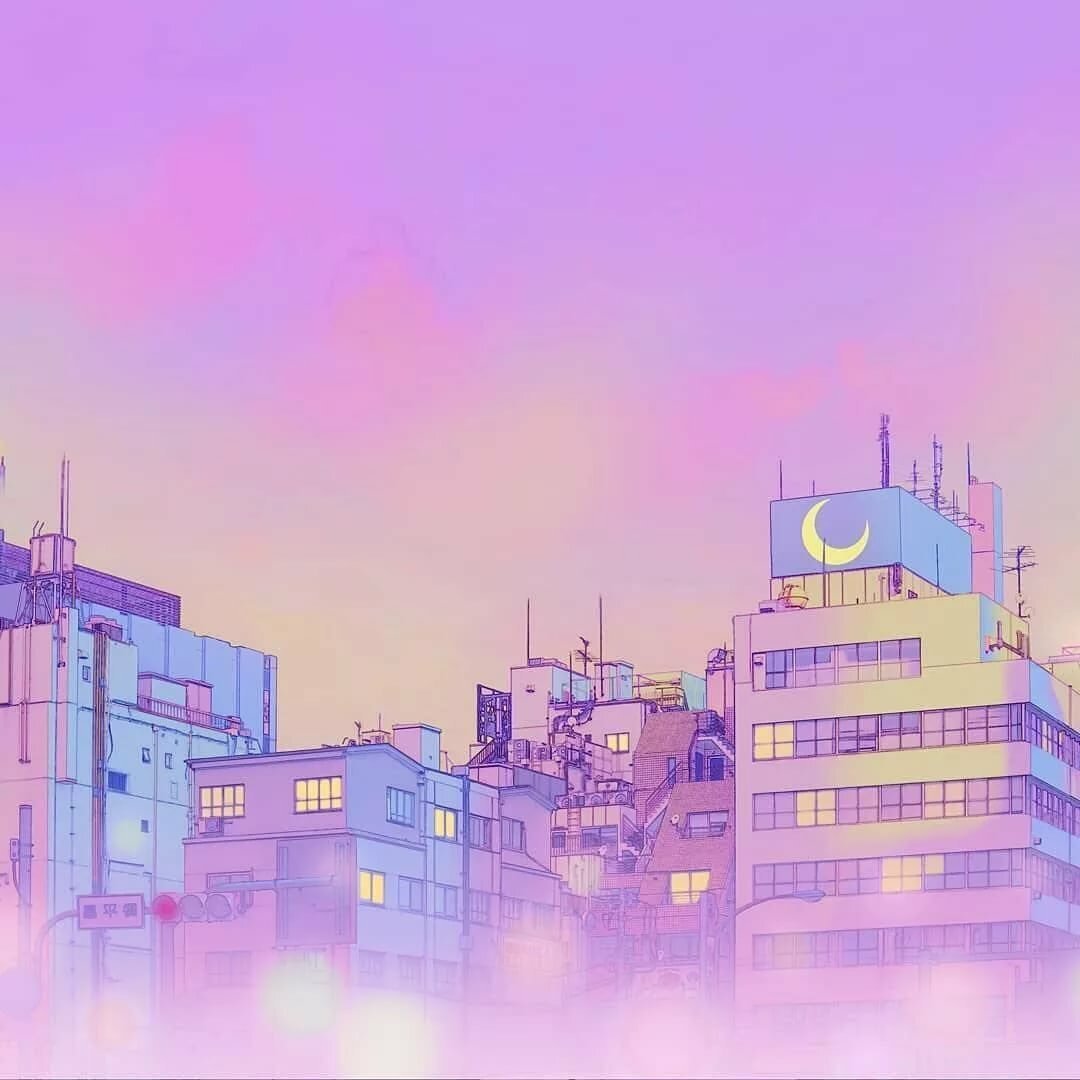 Эстетика Японии аниме пастельный
