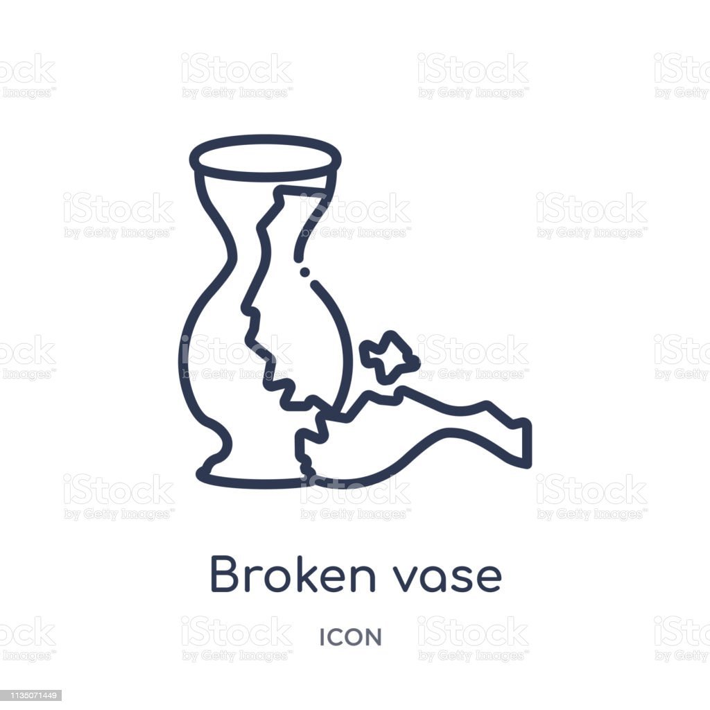 Разбитая ваза иллюстрация