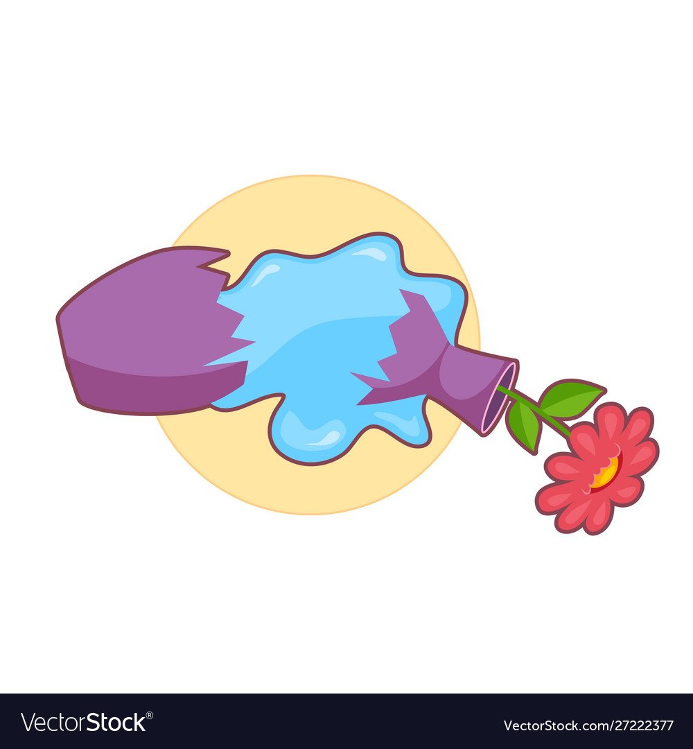 Разбитая ваза иллюстрация