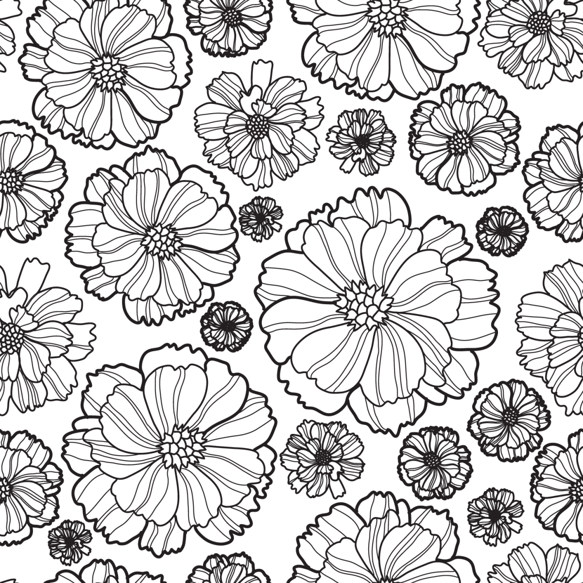 Черно-белый цветок