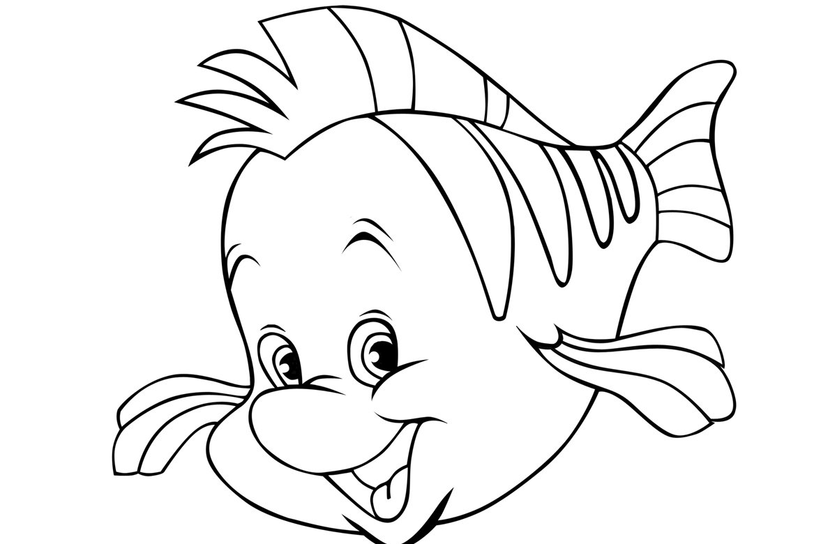Рыбка Флаундер раскраска