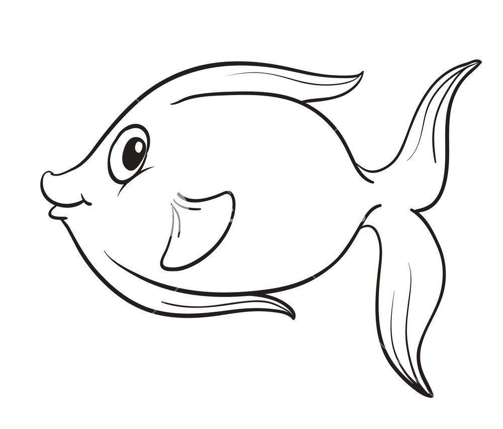 Контур рыбки для вырезания