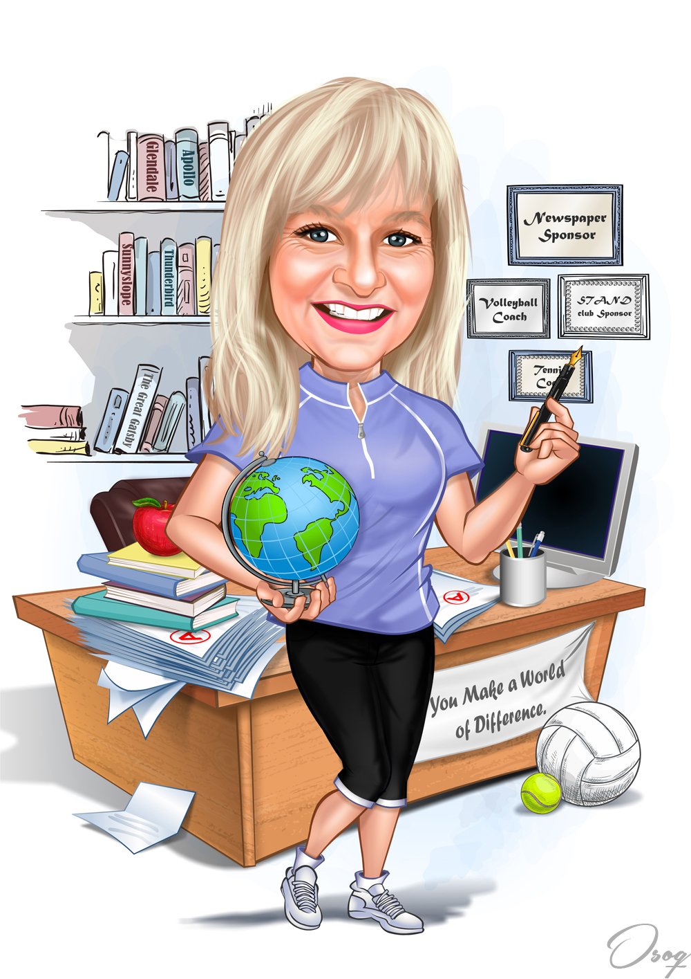 Учитель акварель