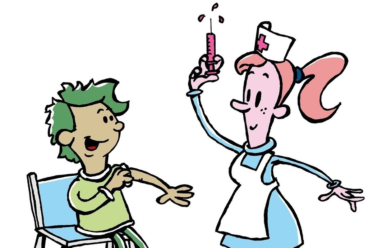 Прививка от гриппа мультяшная