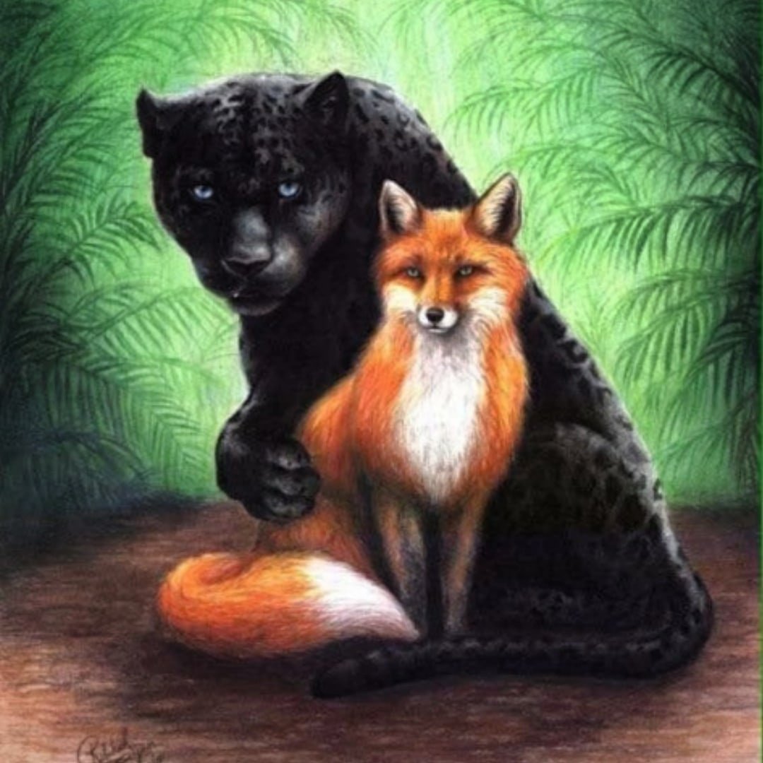 Лиса мультяшная красивая