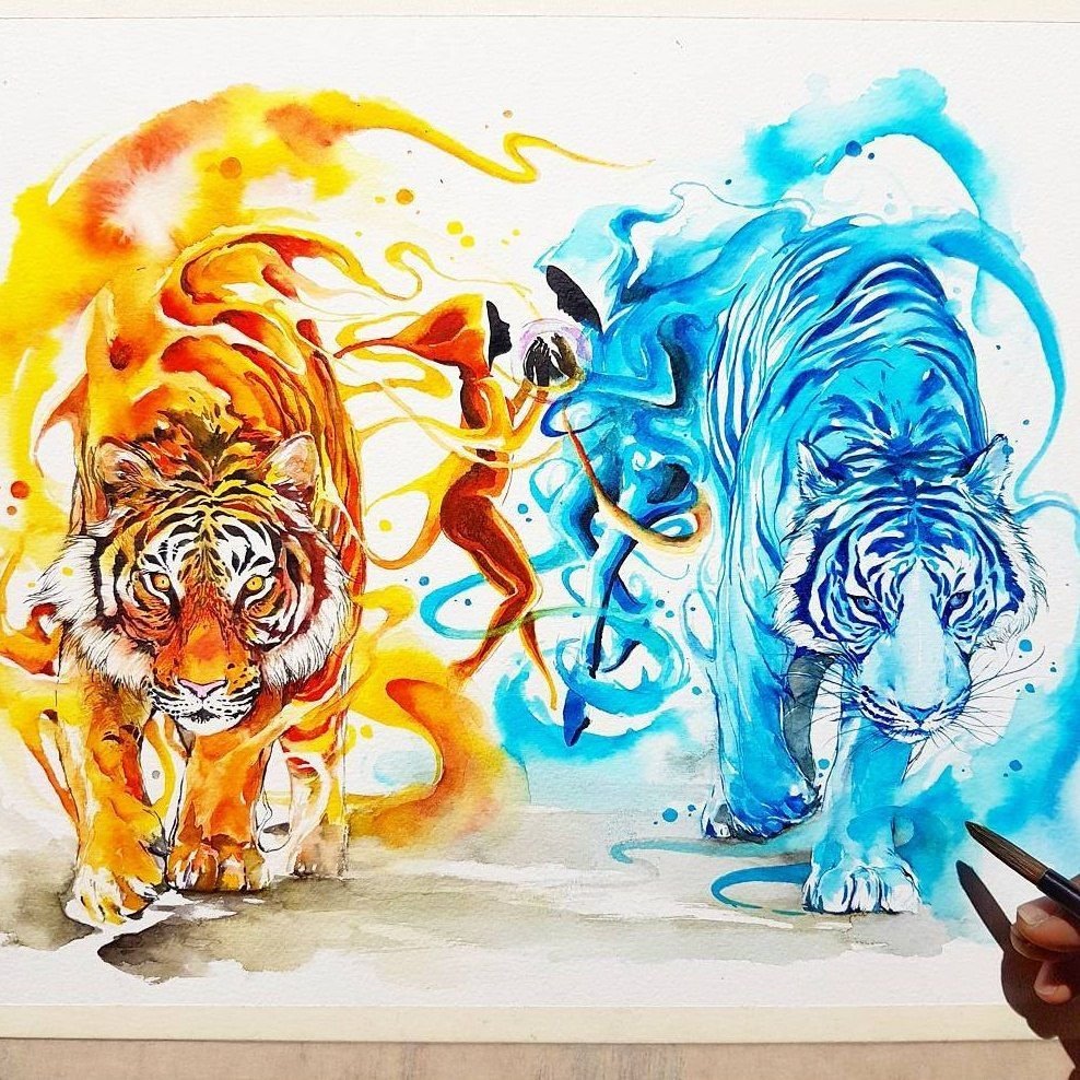 Тигр картина