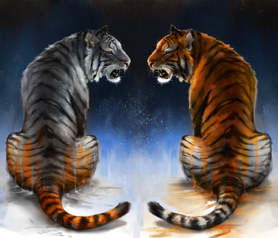 Лис и кошка