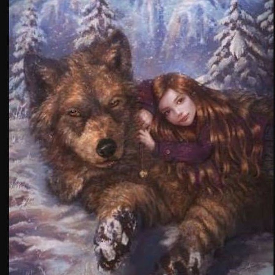 Джейкоб волк и Ренесми арт