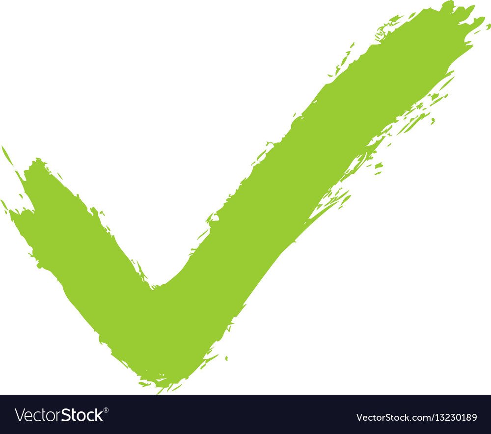 Зеленая галочка кисть