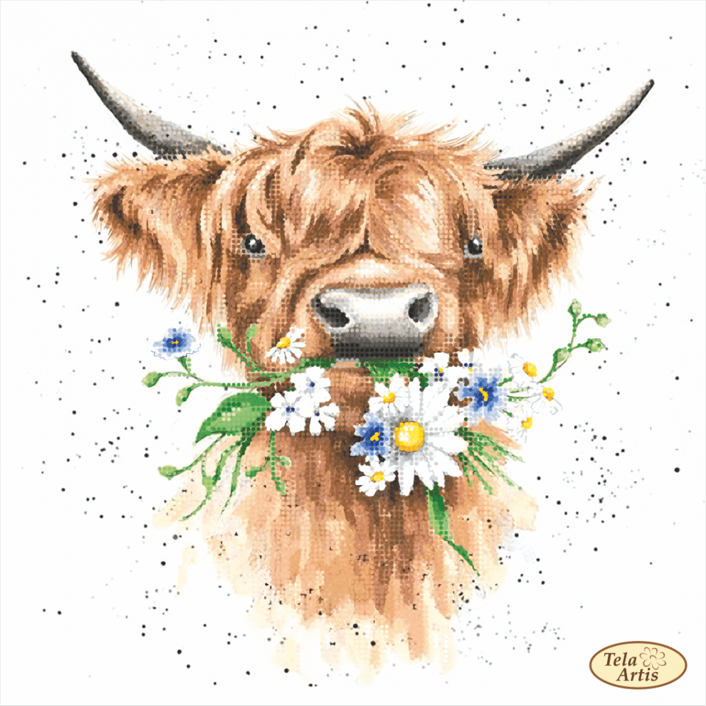 Бык иллюстрация акварель