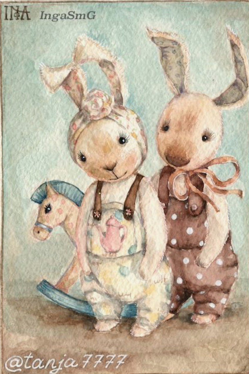 Зайчики для декупажа