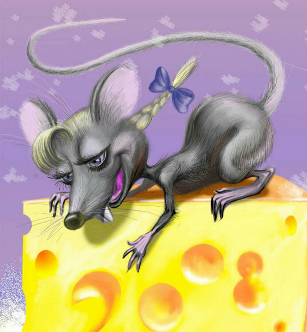 Смешная открытка с крысой