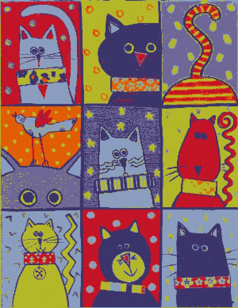 Разноцветный кот