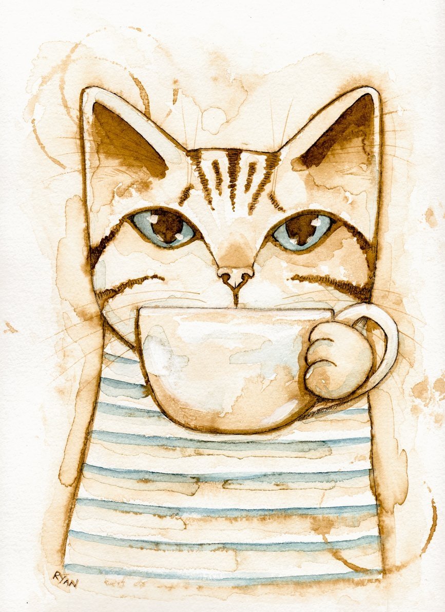 Рисунки для скетчбука котики