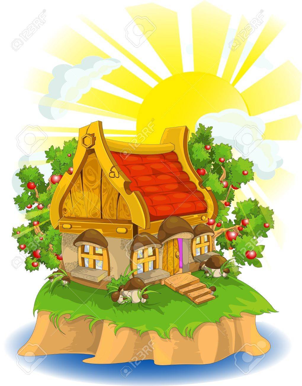 Векторные сказочные домики