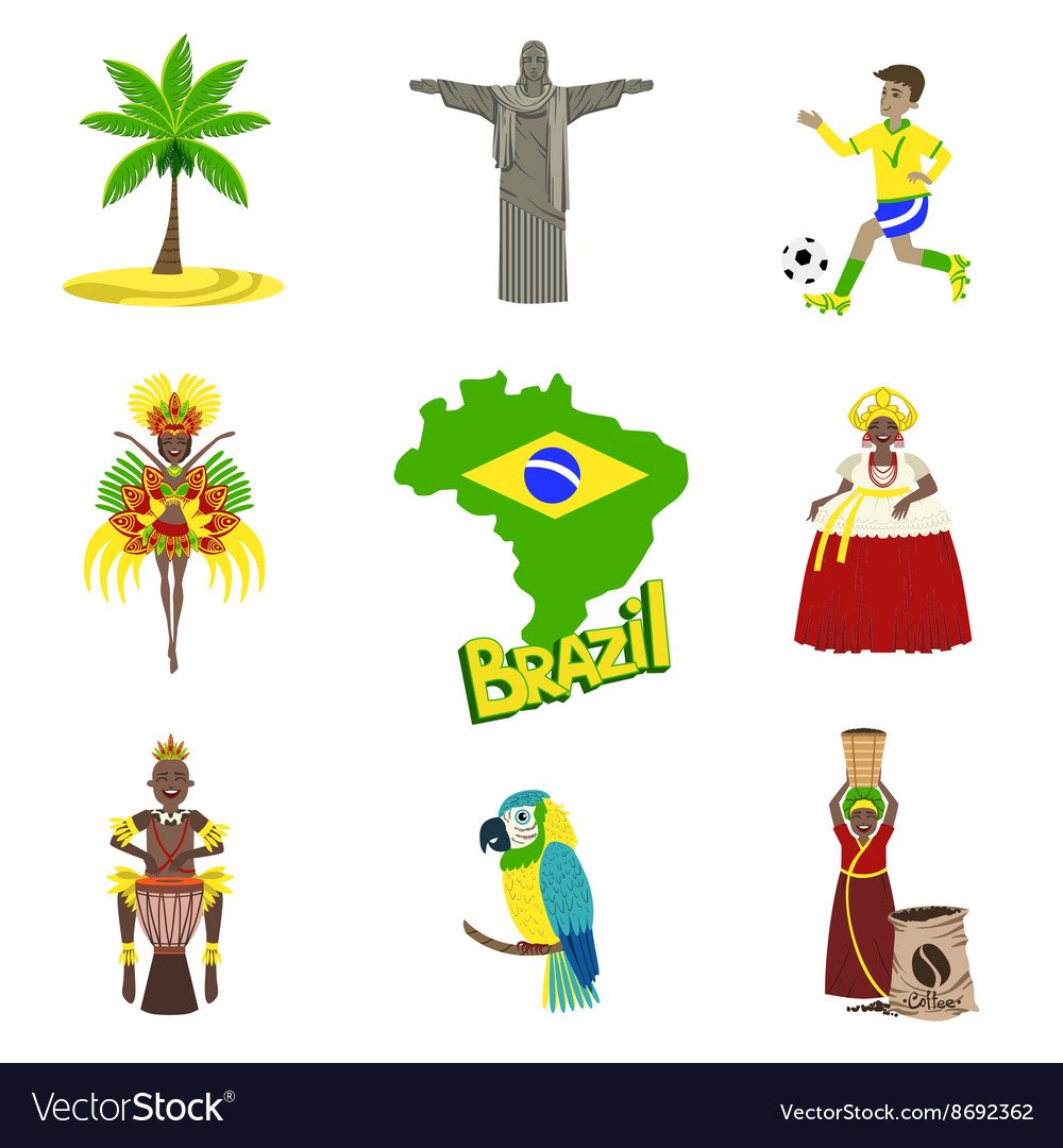 Достопримечательности Бразилии рисунок