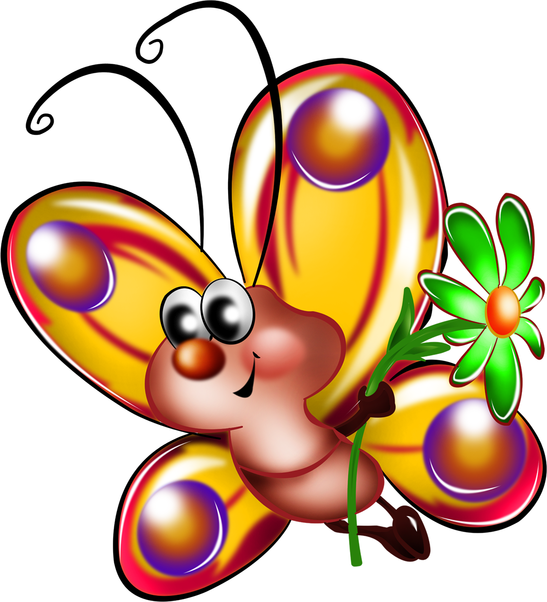 Бабочки с глазами мультяшные