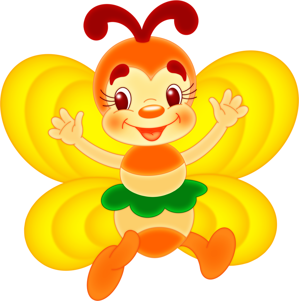 Красивые мультяшные бабочки