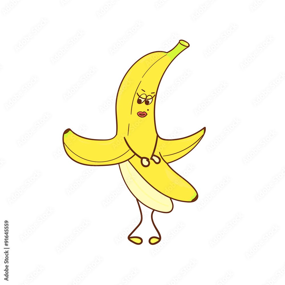 Банан кожура мультяшные