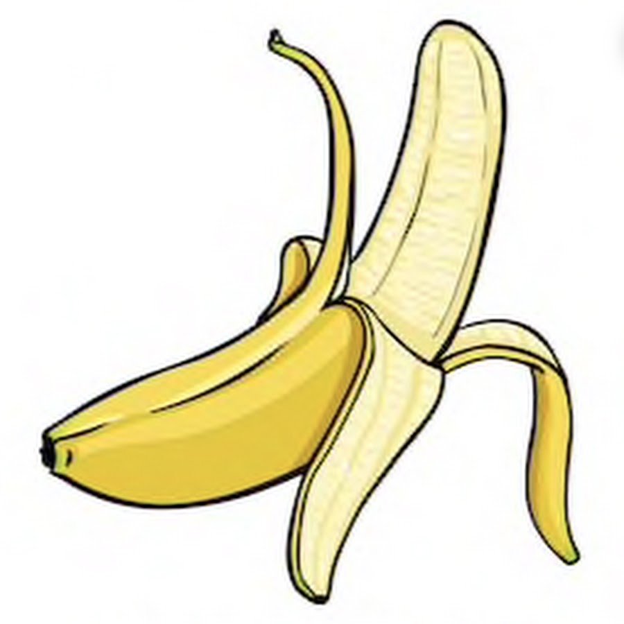 Очищенный банан нарисовать