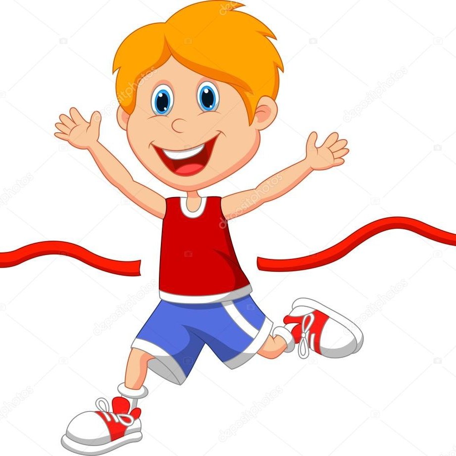 Дети спортсмены на прозрачном фоне