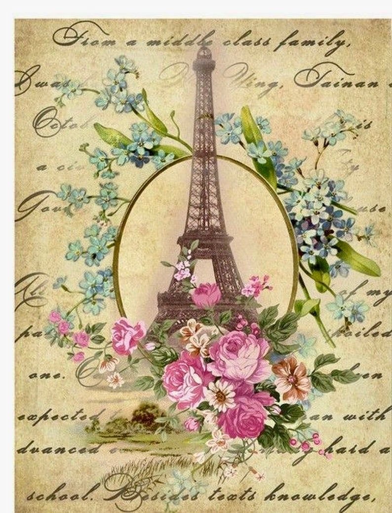 Открытка в парижском стиле