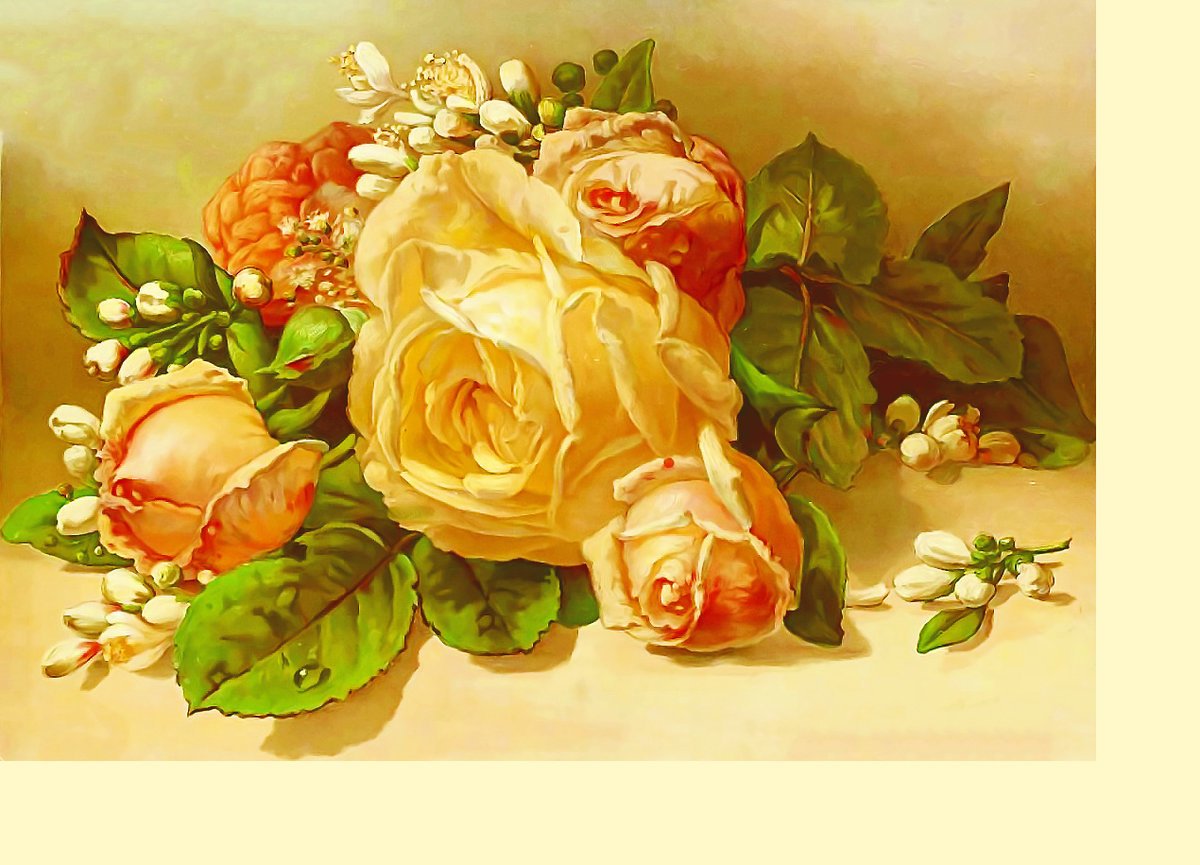 Красивые розы для декупажа