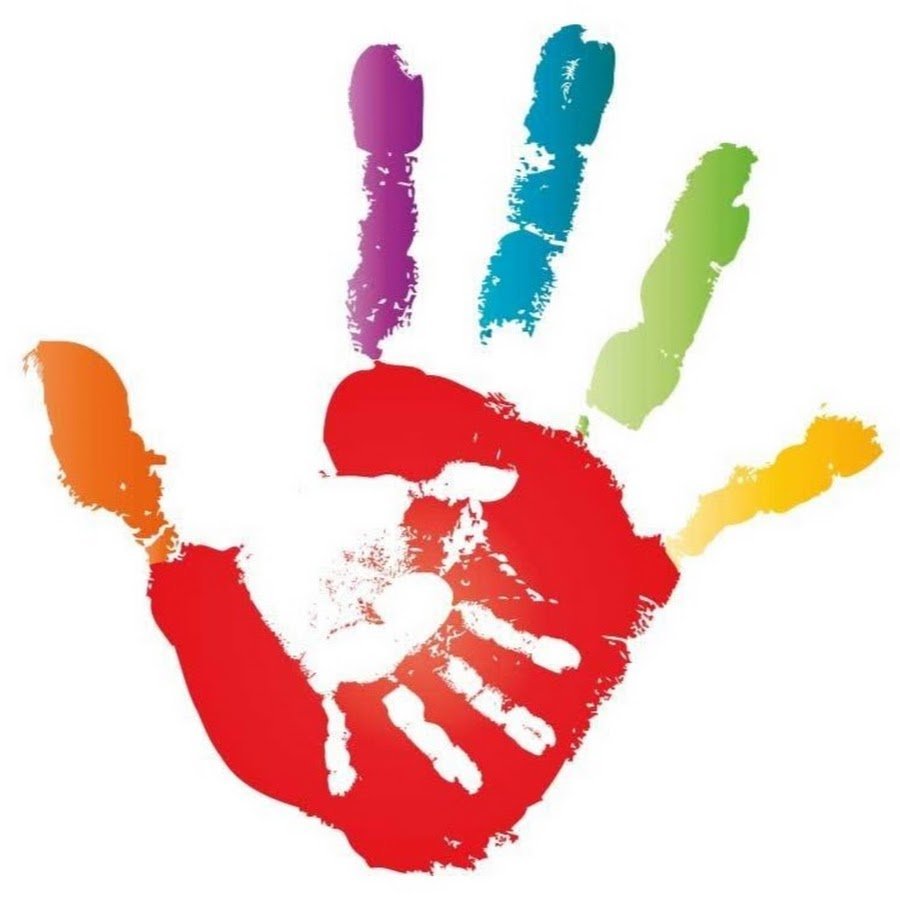 Фон цветные ладошки