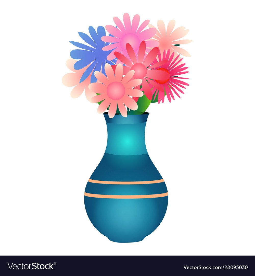 Ваза с цветами картинка для детей