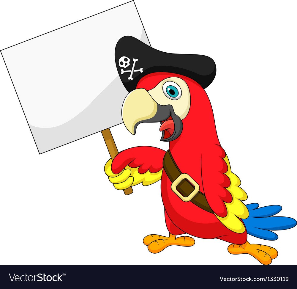 Пират с попугаем для детей