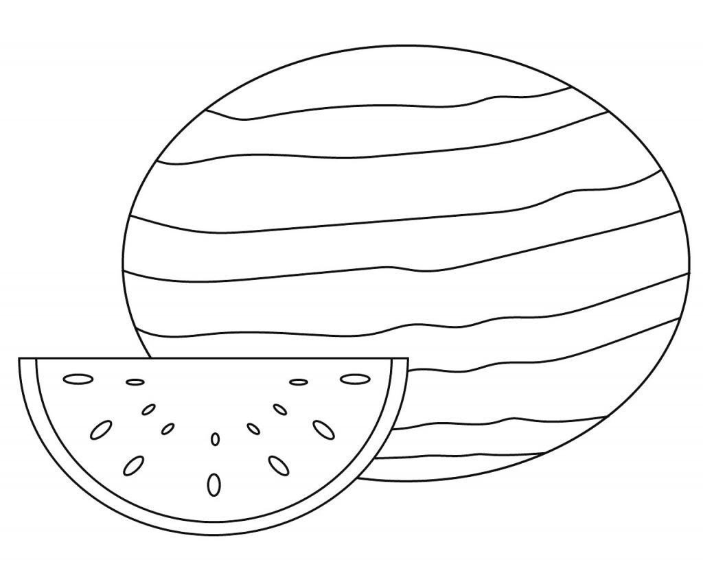 Арбуз раскраска без свечей