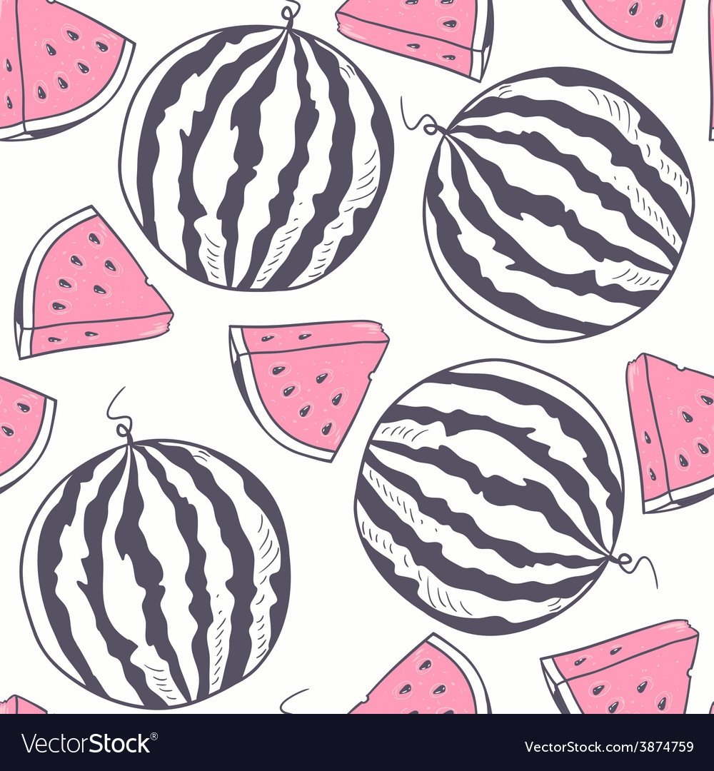 Арбуз картинка для детей черно белая