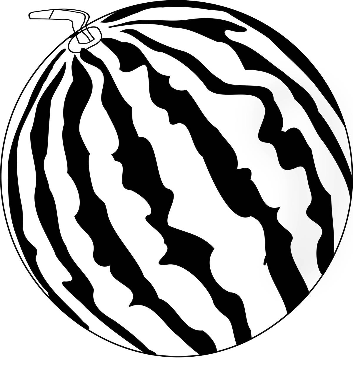 Арбуз Графика контур